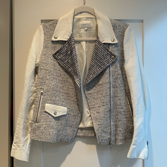 Sandro Tweed Moto Jacket - Picture 1 of 4